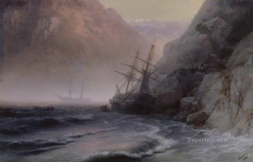  contra Obras - Ivan Aivazovsky contrabandistas Paisaje marino